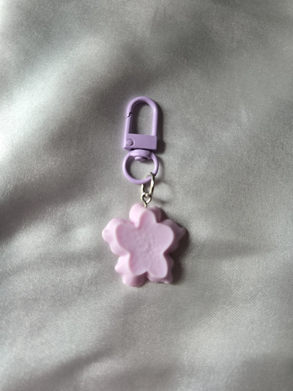 Pink Floral Bag Charm - Picture 2 of 2